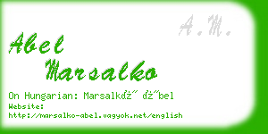 abel marsalko business card